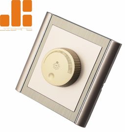 Altın Görünümlü% 0-100 Triyak Karartma LED Dimmer Anahtarı 86 * 86 Düğme Anahtarı